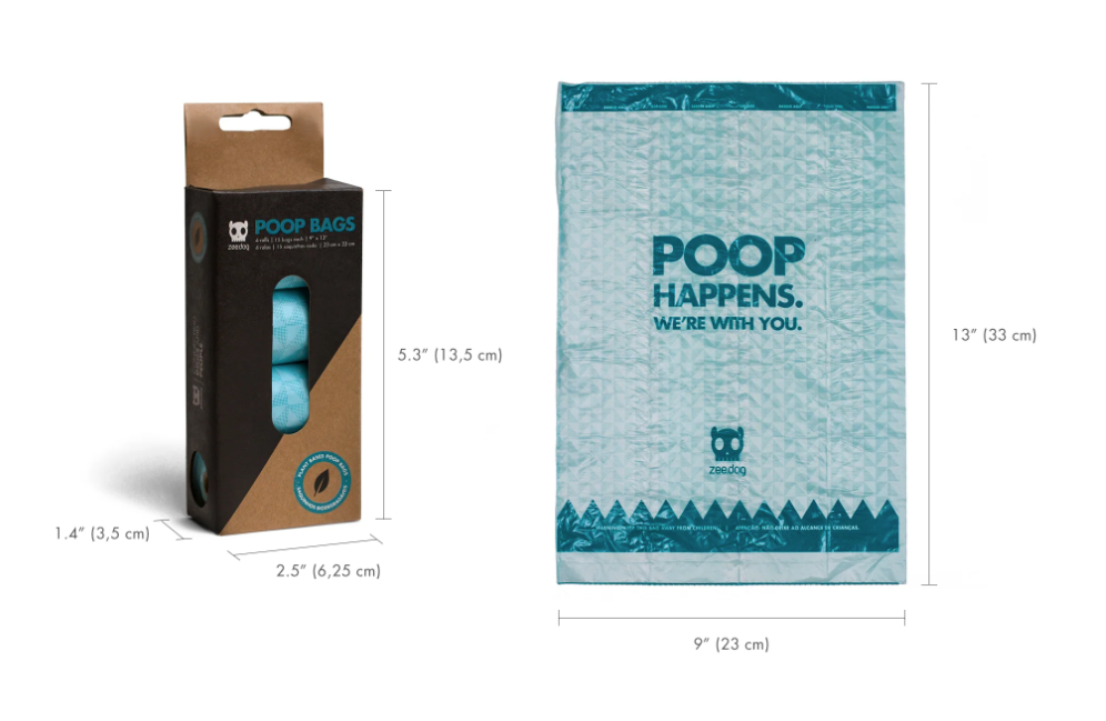 Blue | Plant Based Poop Bags (4 Rolls)