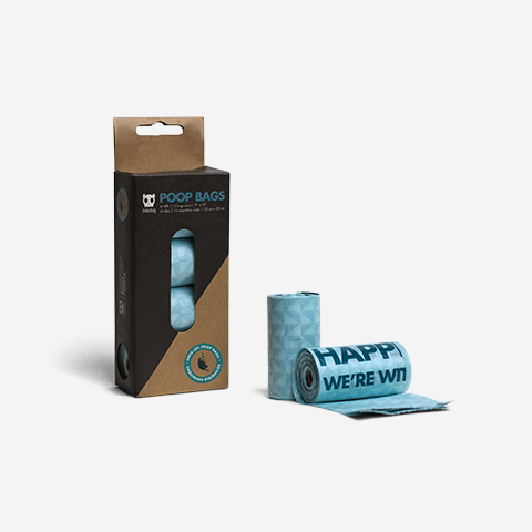 Blue | Plant Based Poop Bags (4 Rolls)