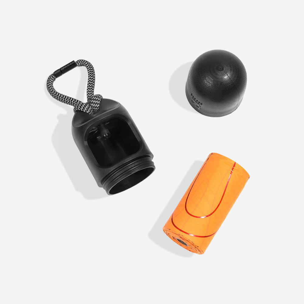 Black | Poop Bag Dispenser With Compostable Bags